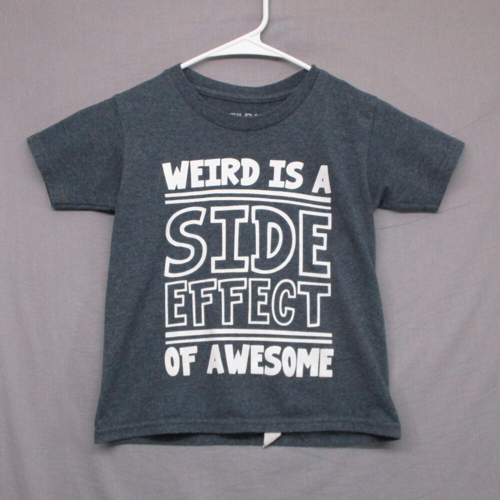 Gildan "Weird Is A Side Effect Of Awesome" Gray Unisex Size | XS (4-5)